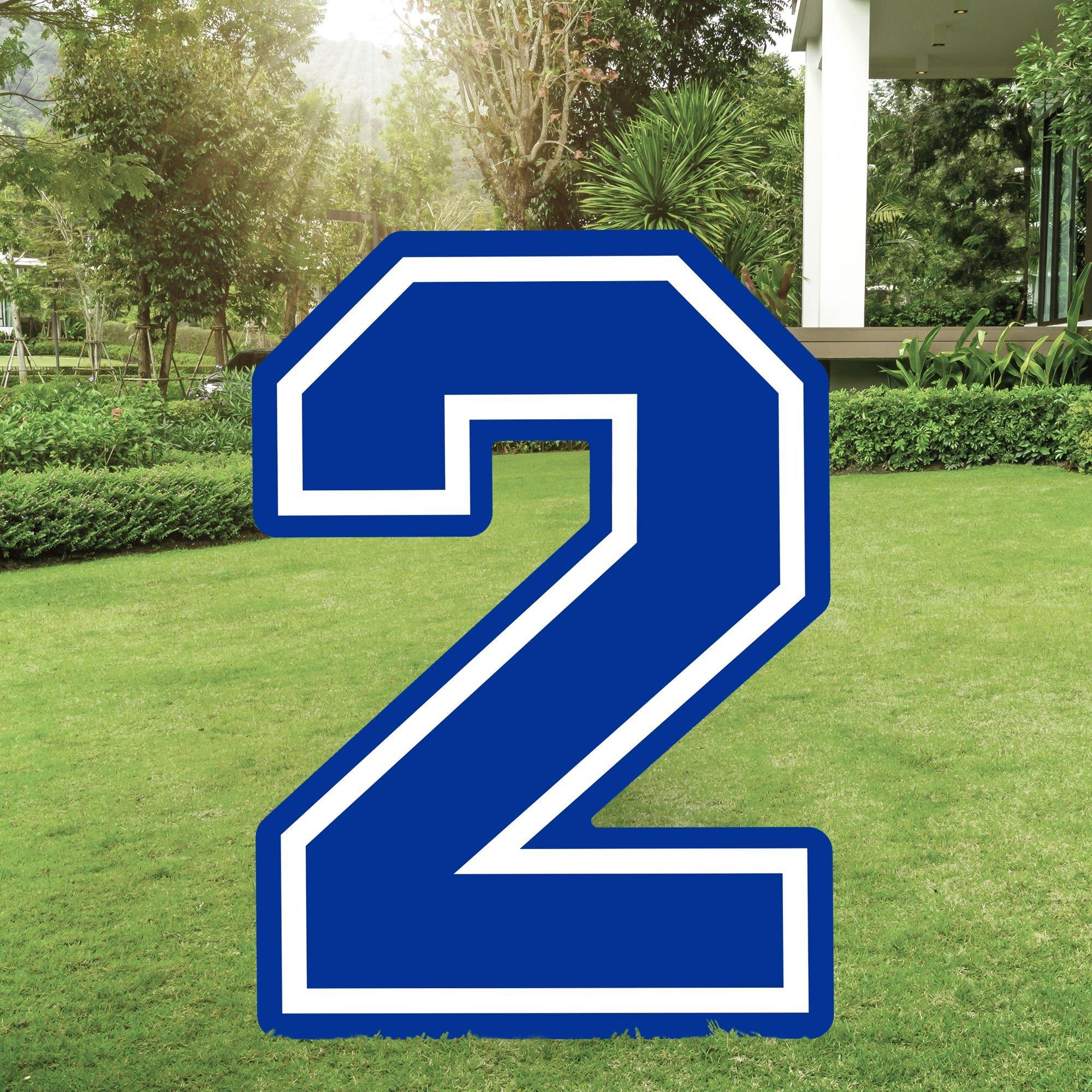 Selling Yard Card Lawn Decor: Royal Blue and White Balloons RA620